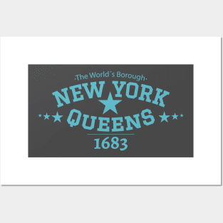 New York Queens - Queens Schriftzug - Queens college style Logo Posters and Art